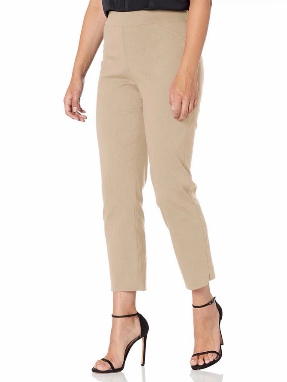 Briggs New York Cropped Slim Ankle Pants in Beige Sz 10S
